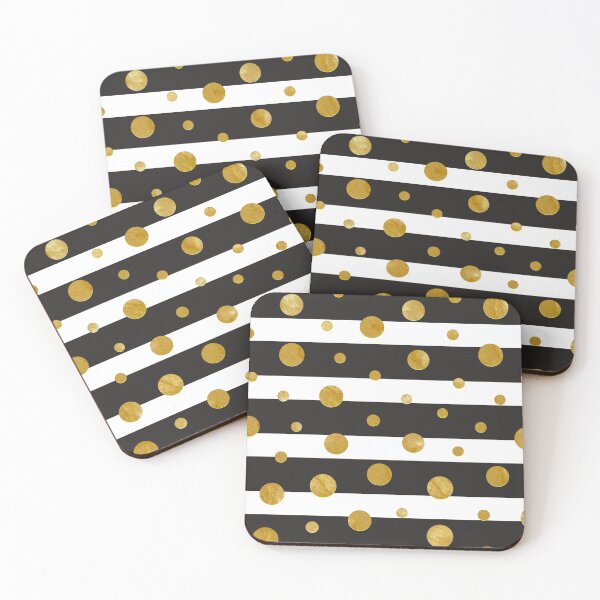 Item preview, Stylish Elegant Stripes 1 (with Golden Dots) designed and sold by lematworks.