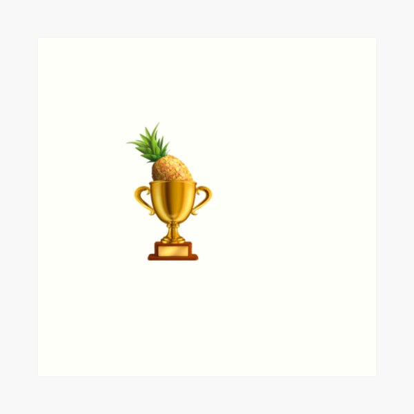 Ananas Emoji Wall Art Redbubble