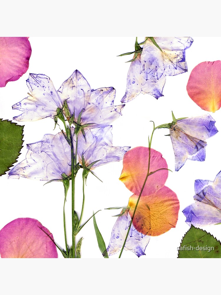 Thumbnail 2 of 2, Tote Bag, Delicate spring flowers and rose petals pressed designed and sold by safish-design.