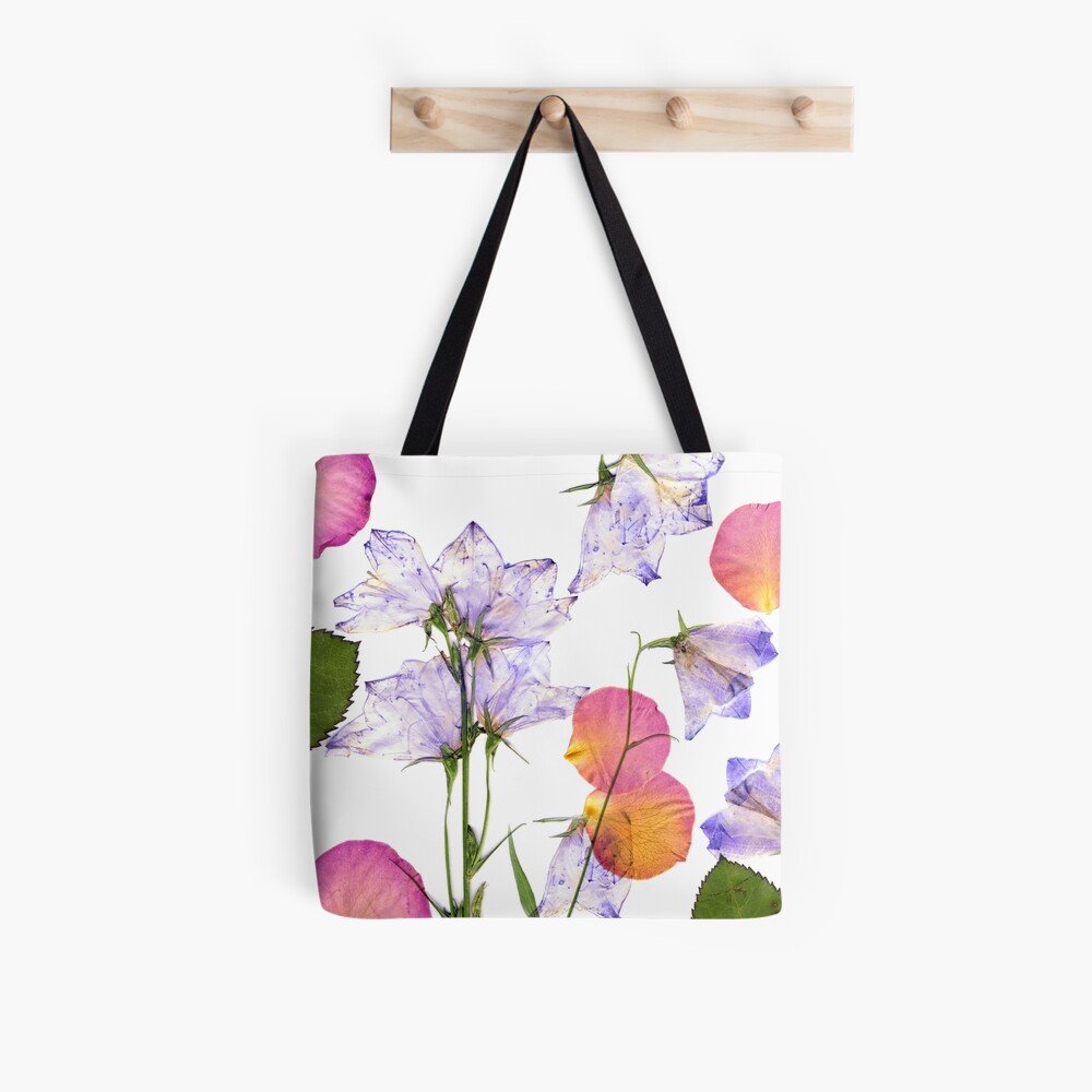 Delicate spring flowers and rose petals pressed Tote Bag