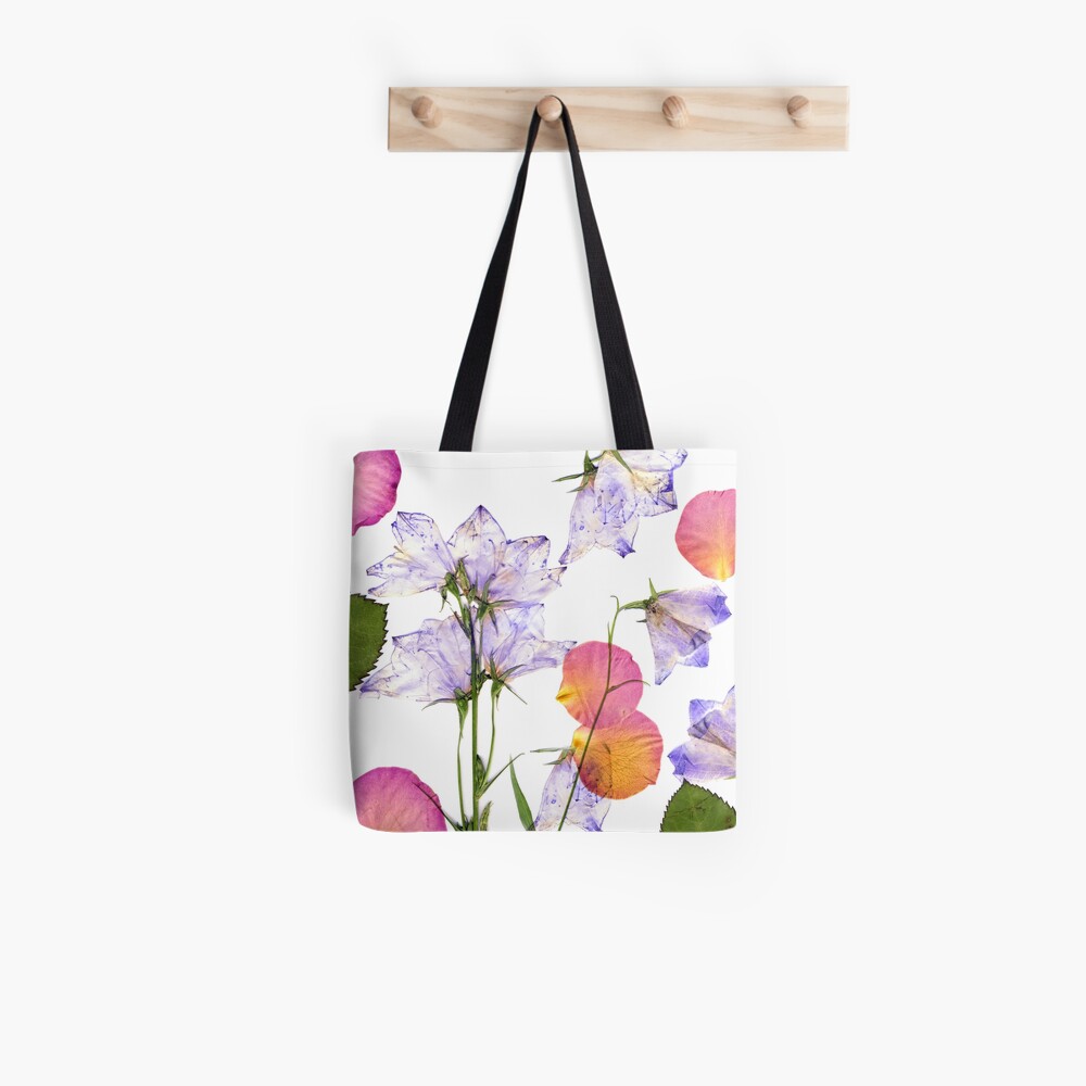 Delicate spring flowers and rose petals pressed Tote Bag