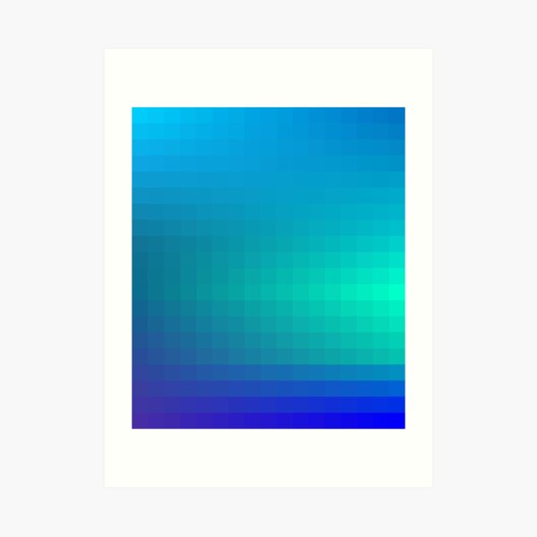 Blue Seagreen Ombre Art Print