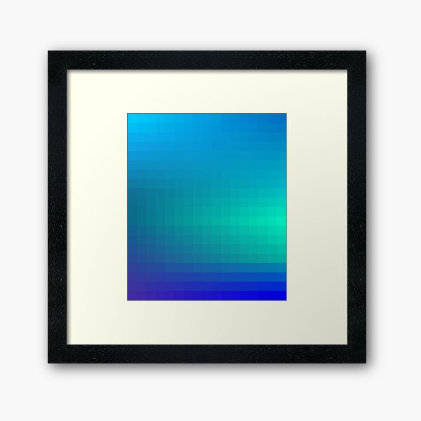 Blue Seagreen Ombre Framed Art Print
