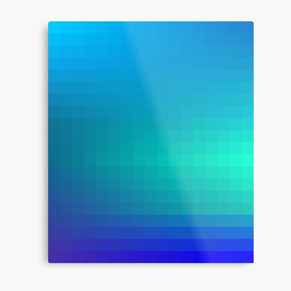 Blue Seagreen Ombre Metal Print