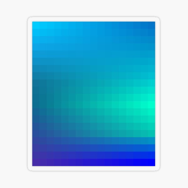 Blue Seagreen Ombre Transparent Sticker