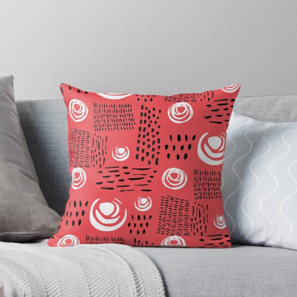 Item preview, Dualis No.3 (Red) - Hand drawn abstract bold surface pattern designed and sold by SunbeamPatterns.
