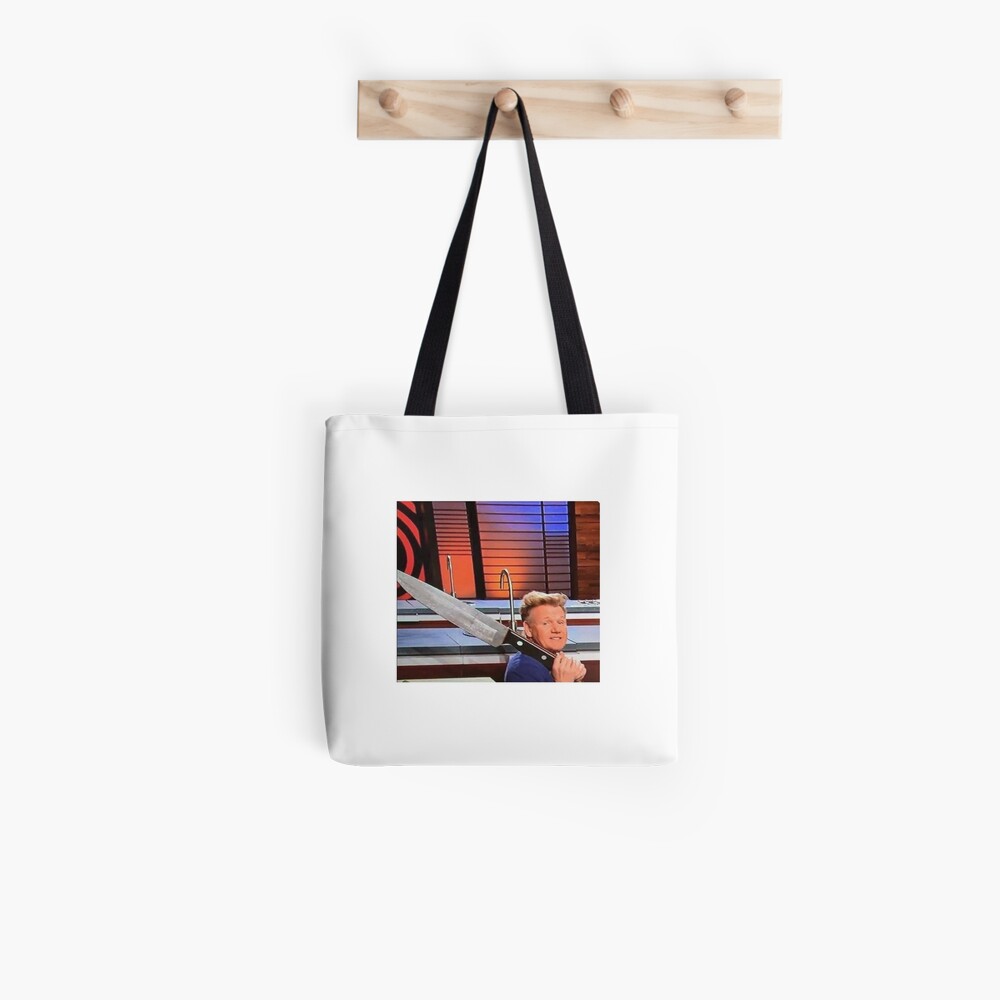 gordon ramsay with a massive knife Tote Bag for Sale by lsindhi21