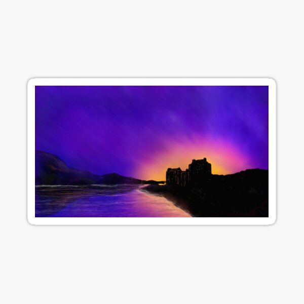 Eilean Donan Sunset Sticker