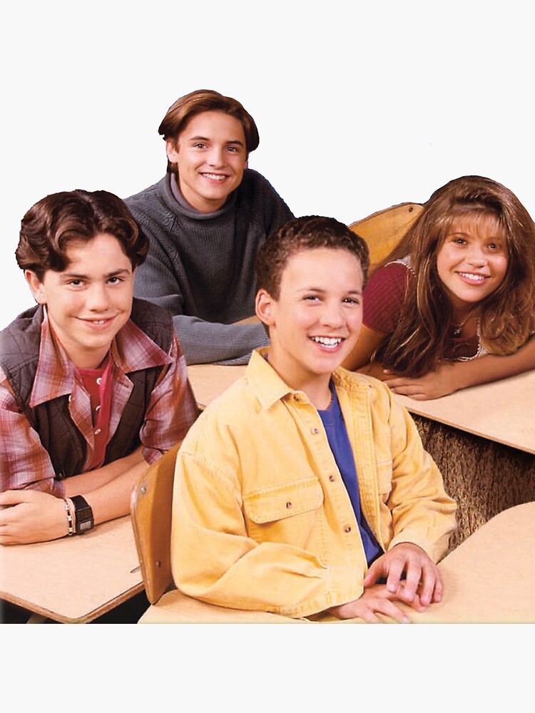 Boy Meets World’ Cory Matthews, Shawn Hunter, Eric Matthews, Topanga Lawrence" Sticker for Sale