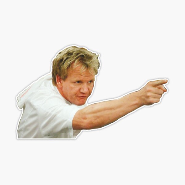 Funny chicken meme from gordon ramsay Sticker for Sale by TheBritishShop