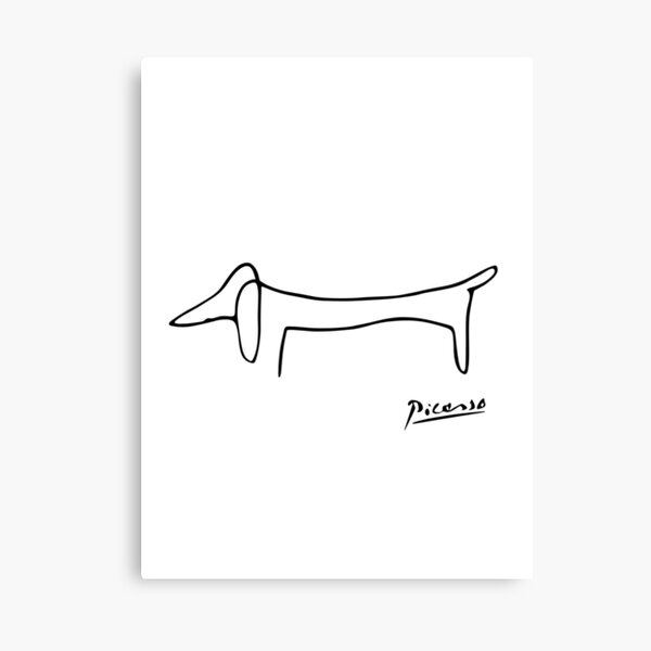 Picasso Dog with signature Canvas Print