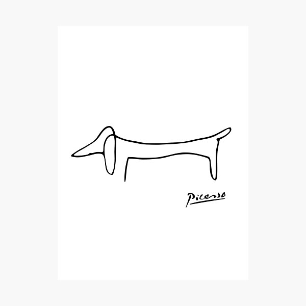 Picasso Dog with signature Photographic Print