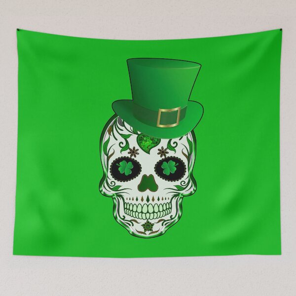 Item preview, St Patrick's Day Sugar Skull Shamrocks - Saint Pattys Day - the best gift for Irish Mexicans  designed and sold by BestStuffDepot.