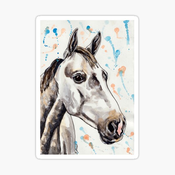 White Horse Sticker