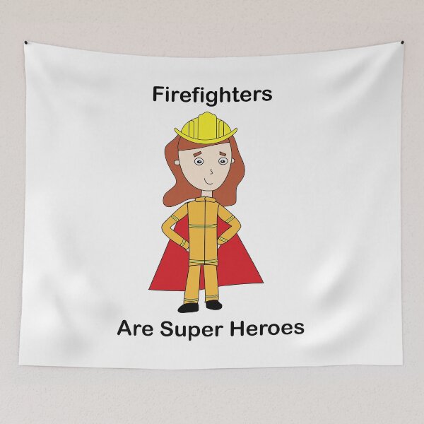 Item preview, Firefighter Super Hero Female designed and sold by ValeriesGallery.