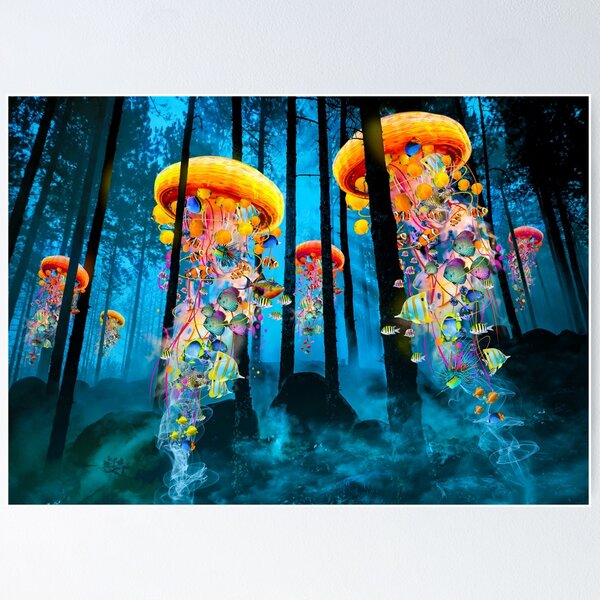 Electric Jellyfish worlds in a New Forest Poster