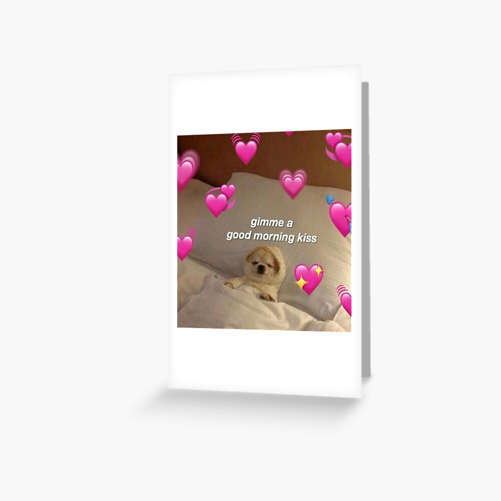 Gimme Kiss Greeting Card By Lsindhi21 Redbubble