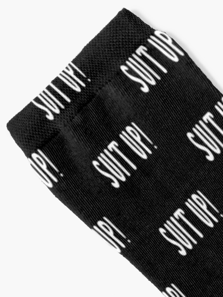 Disover Suit Up! Barney Stinson Quote (Black) | Socks