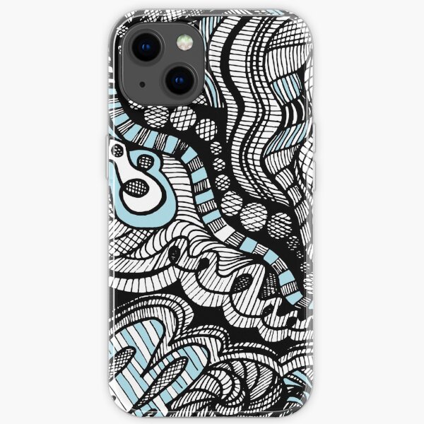 ornamental zentangle iPhone Soft Case