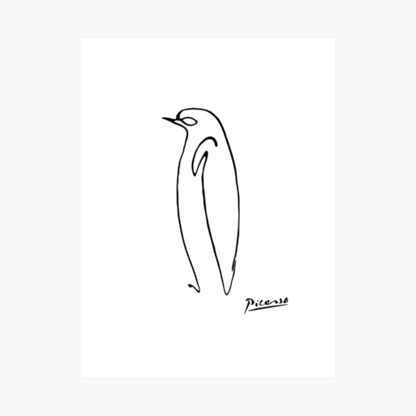 Picasso Penguin with signature Art Print