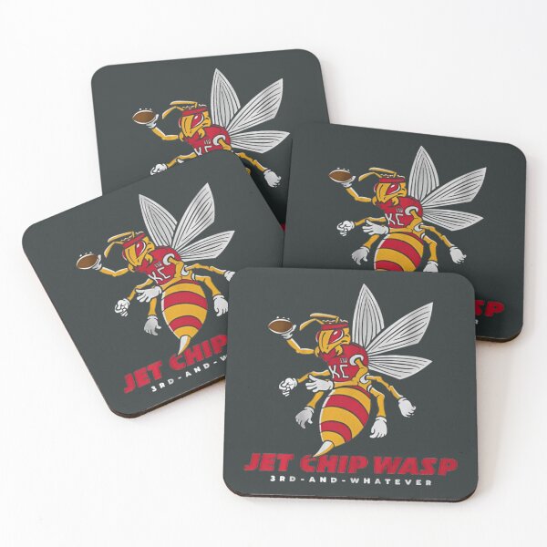 KC Jet Chip Wasp Coasters (Set of 4)