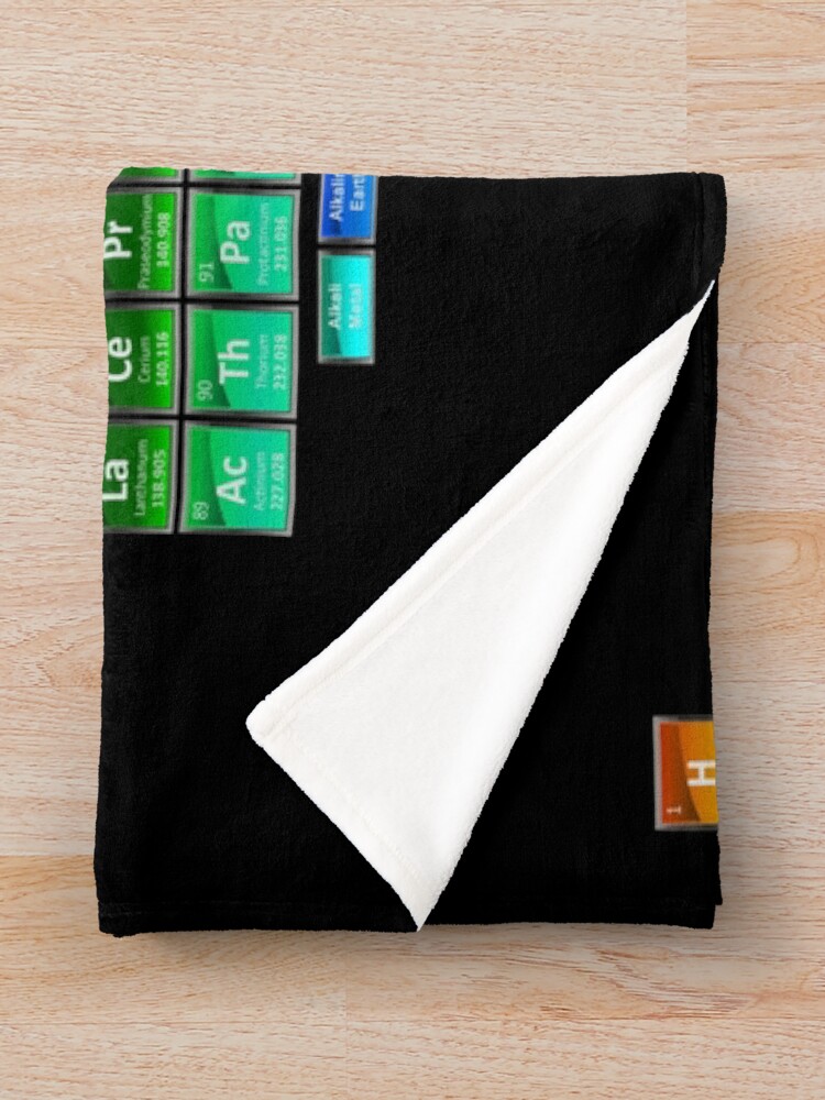 Alternate view of #Mendeleev's #Periodic #Table of the #Elements Throw Blanket