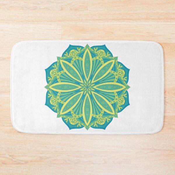 Item preview, Blue and Green Mandala Flower Geometric Pattern Design designed and sold by kenix73.