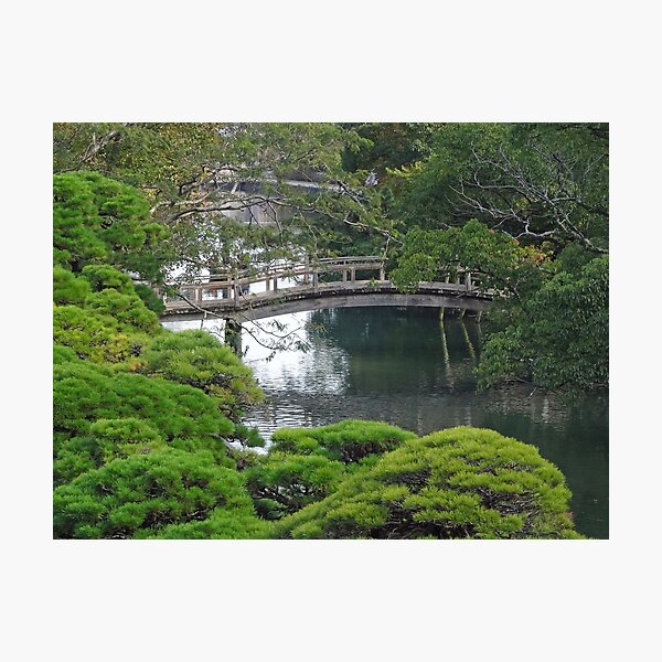 Item preview, Old wooden canal bridge over a lake in Yanagawa Japan designed and sold by cuisinecat2.