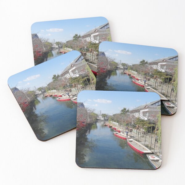 Item preview, Yanagawa canal boats on a summer day in Kyushu, Japan designed and sold by cuisinecat2.