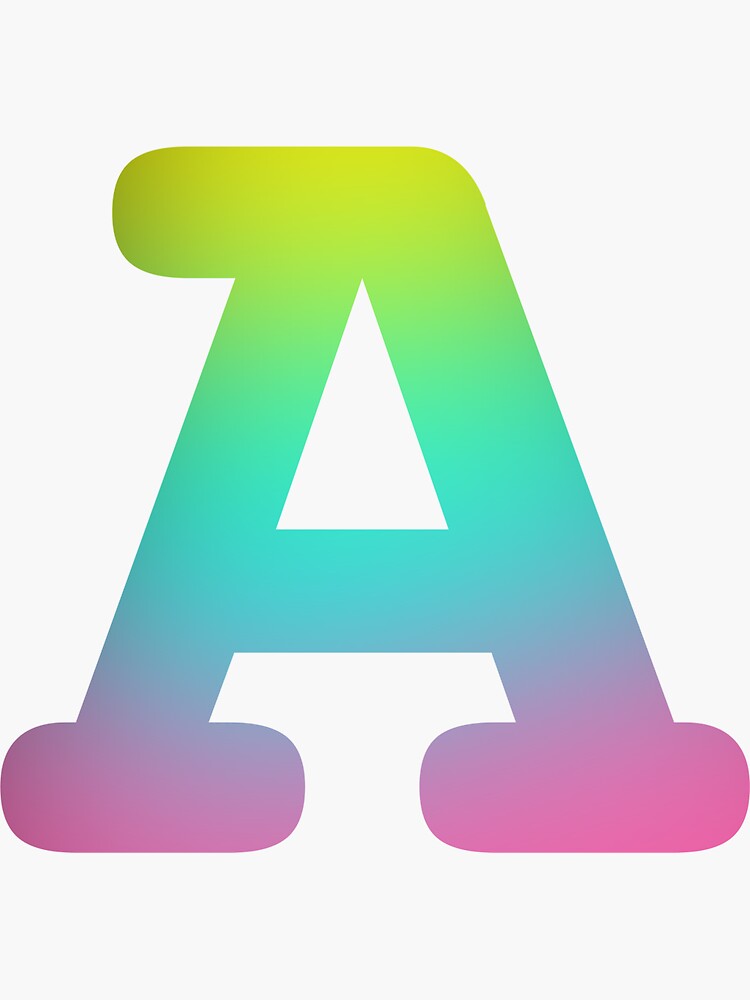 “Letter A rainbow sticker " Sticker by emma7797 | Redbubble