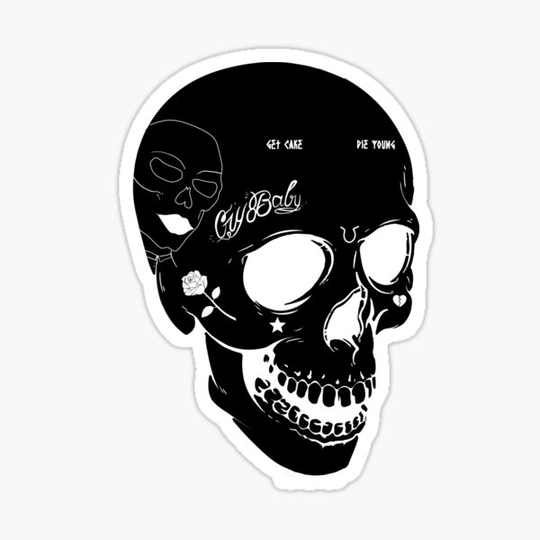 Lil Peep Skull Pegatina
