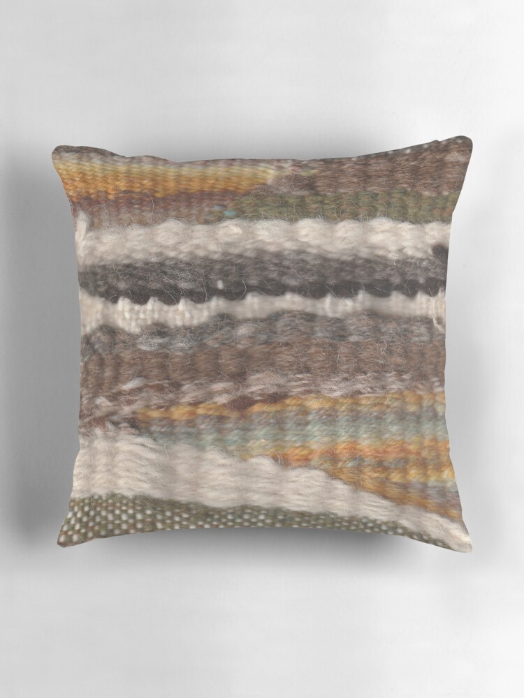 Thumbnail 3 of 4, Pillow, Weaving in Earthy Tones designed and sold by thepinkwoobie.