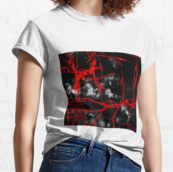 Horror Night Goth - Black and White,Red Classic T-Shirt