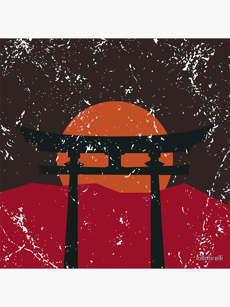 "Japanese sunrise" Sticker for Sale by lollotirelli Redbubble