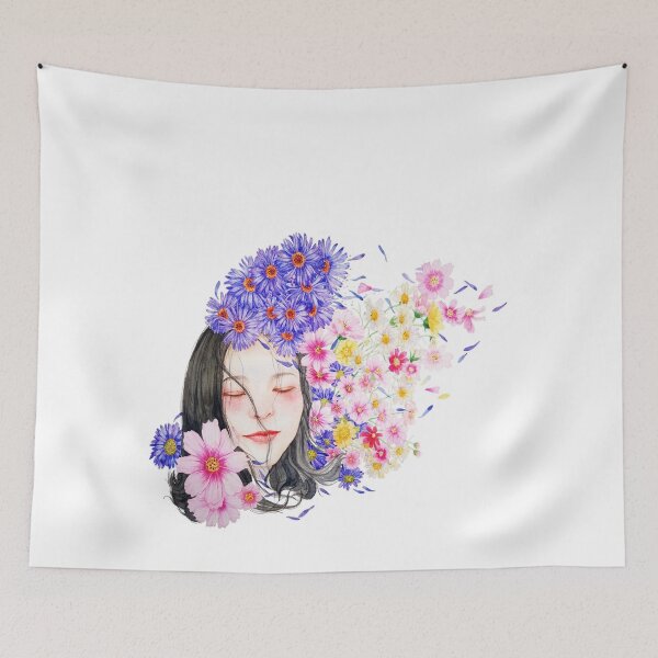 Item preview, Watercolour Flower Girl designed and sold by loganferret.