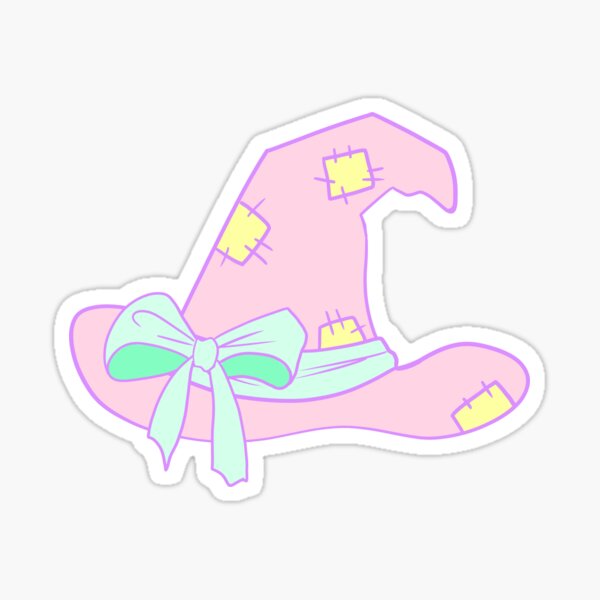 "Pastel Witch Hat" Sticker by BrandyMari Redbubble