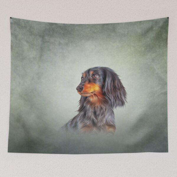 Item preview, Drawing Dog breed long haired dachshund designed and sold by bonidog.