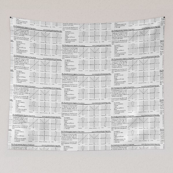 Item preview, Algebra Function Graphs Explained: The AlgebraMatrix at Redbubble designed and sold by Mark Stansberry.