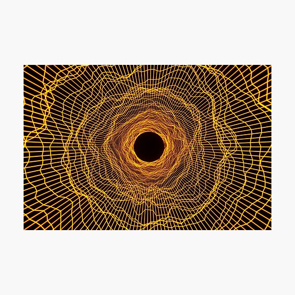 Item preview, Black hole 2 -futuristic space- Neon Amber Orange designed and sold by lematworks.