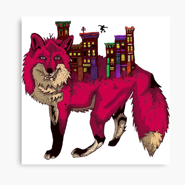 Brownstone Cold Fox Canvas Print