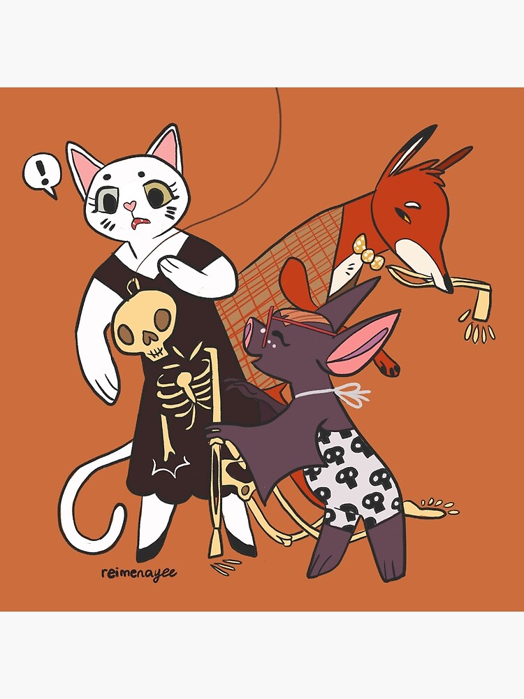 Thumbnail 2 of 2, Greeting Card, Halloween Friends designed and sold by reimenayee.