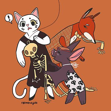 Artwork thumbnail, Halloween Friends by reimenayee