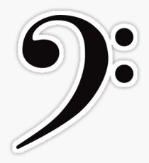 Bass Clef - Black Sticker