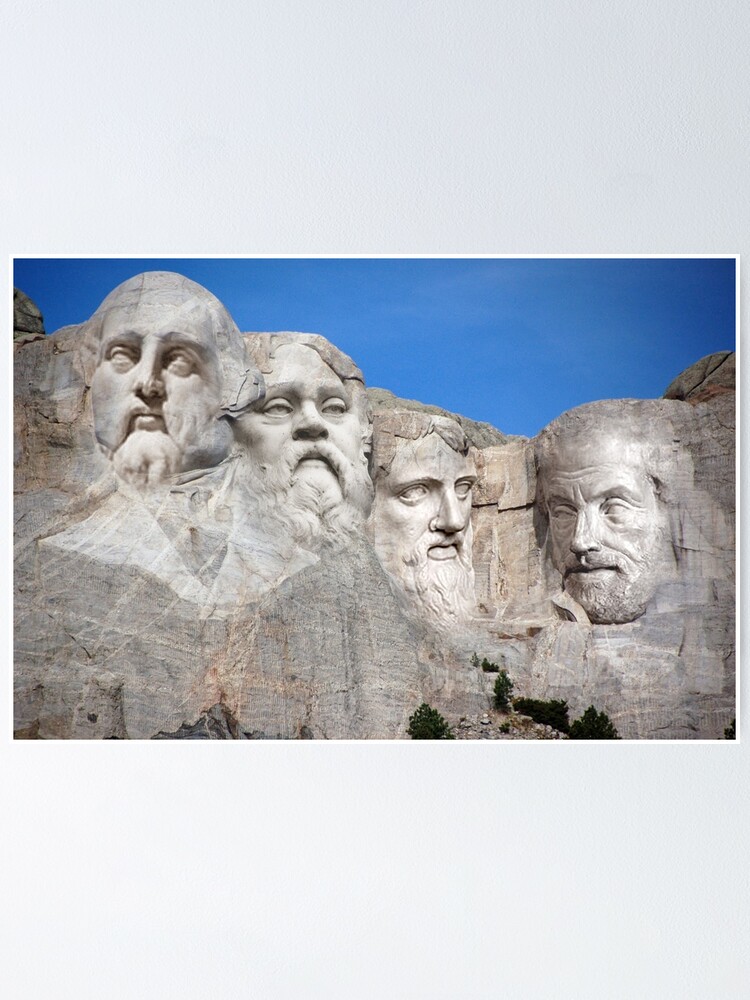 Thumbnail 2 of 3, Poster, Mt. Rushmore Philosophers designed and sold by Phneepers.