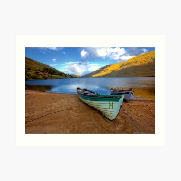 Late evening Lough Nafooey Galway/Ireland. Art Print