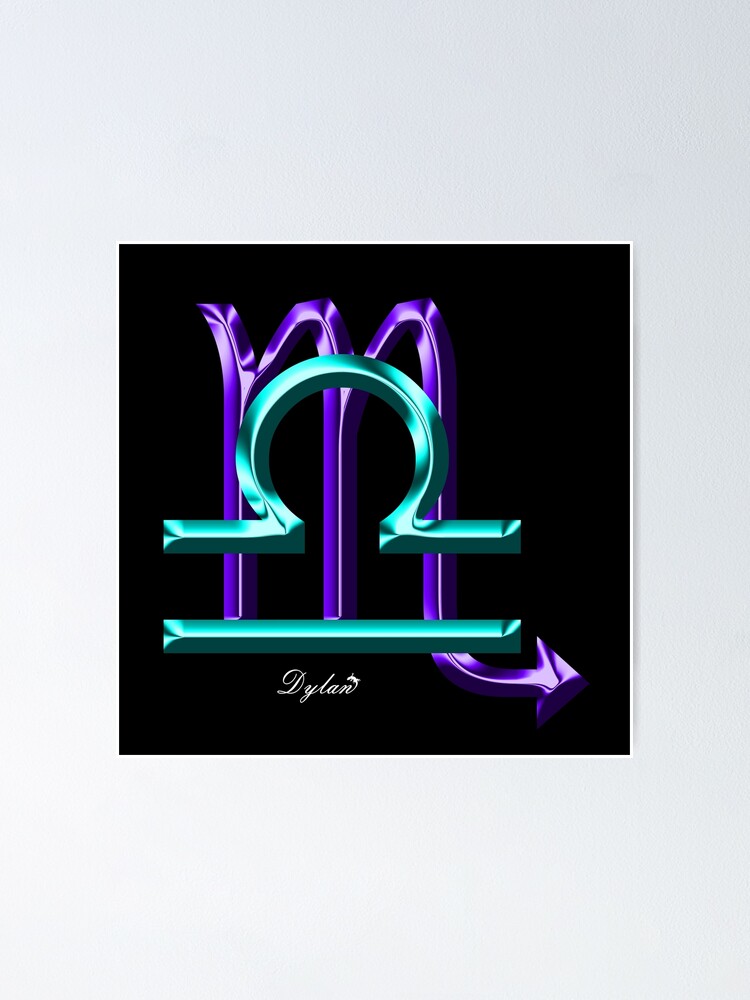 Libra Scorpio Cusp Zodiac Sign Poster For Sale By Dylananddot Redbubble