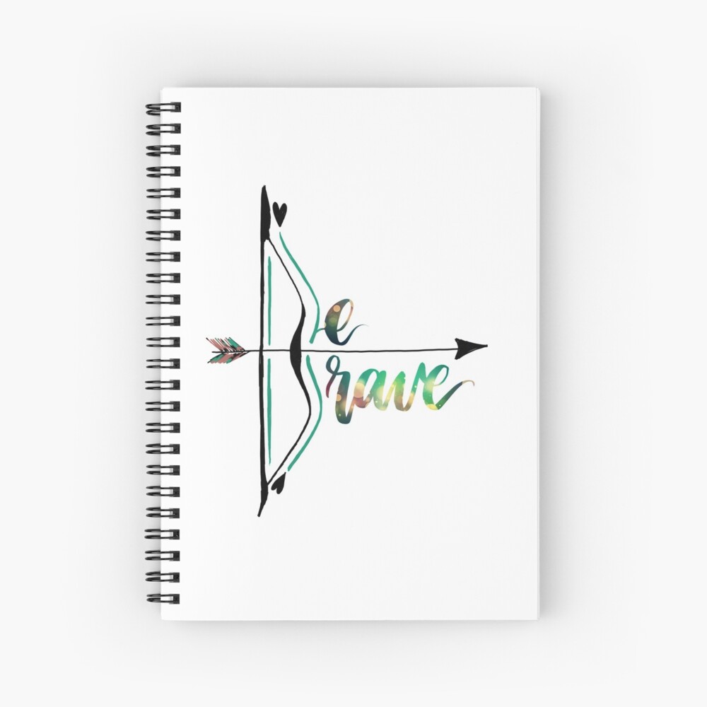 Be Brave With Bow and Arrow Spiral Notebook