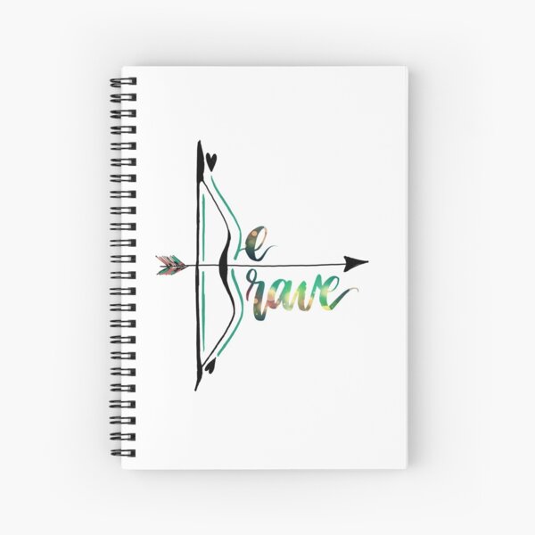 Be Brave With Bow and Arrow Spiral Notebook