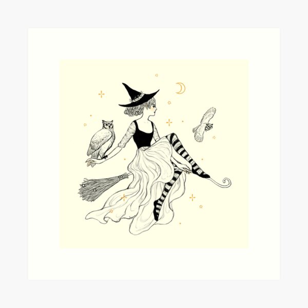 Vôo da Bruxa Art Print