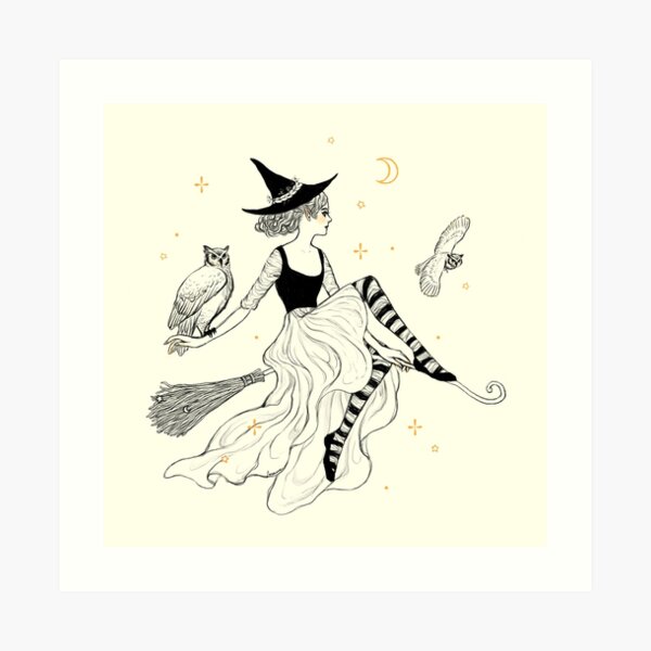Vôo da Bruxa Art Print